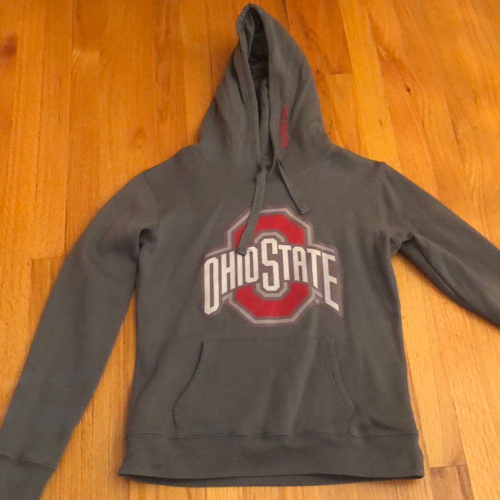 Ohio State hooded grey sweatshirt